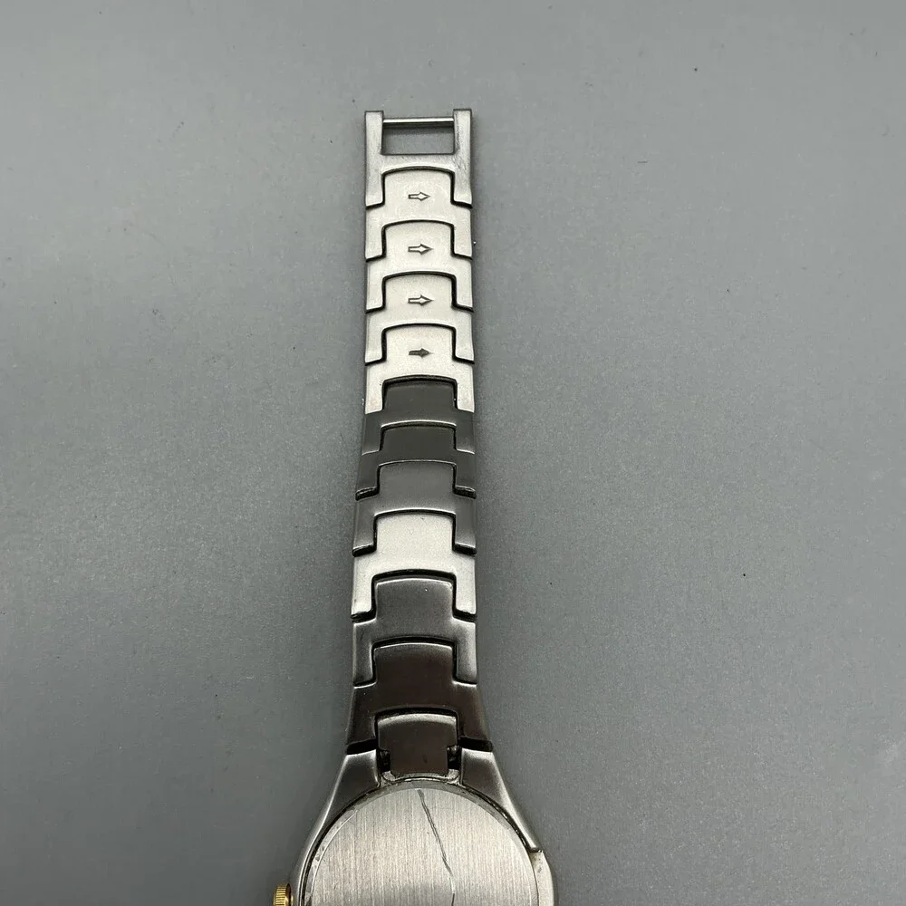 Pulsar V75-X245 Women Watch 24mm White Dial Two Tone Stainless New Battery 6.75